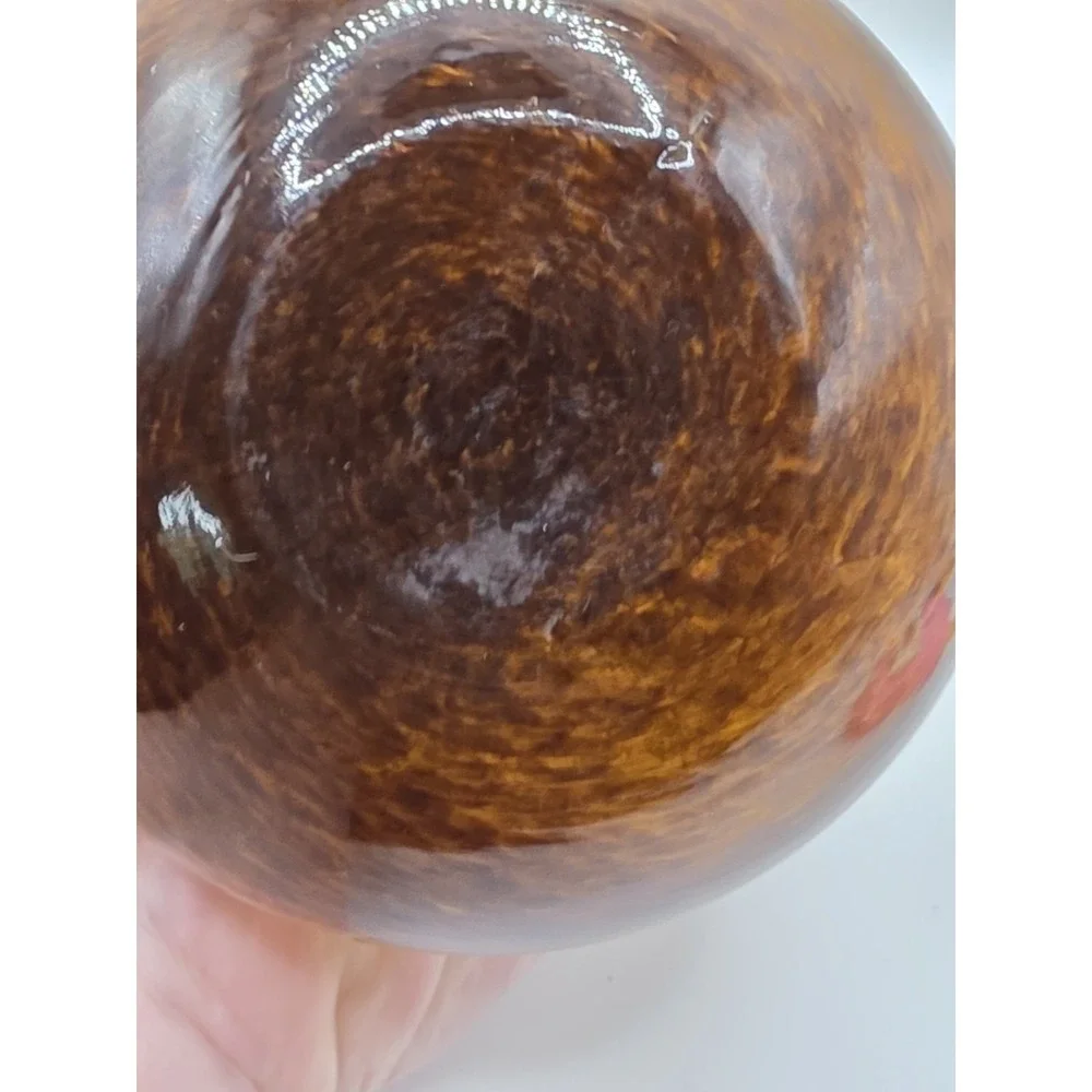 Vintage Hand Blown Art Glass Vase Browns